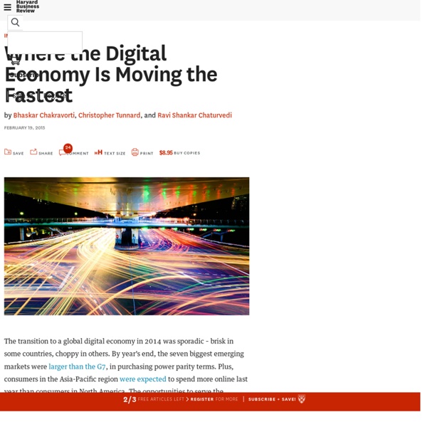 Where the Digital Economy Is Moving the Fastest