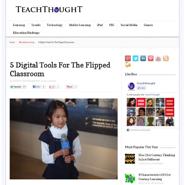 5 Digital Tools For The Flipped Classroom