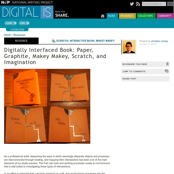 Digitally Interfaced Book: Paper, Graphite, Makey Makey, Scratch, and Imagination