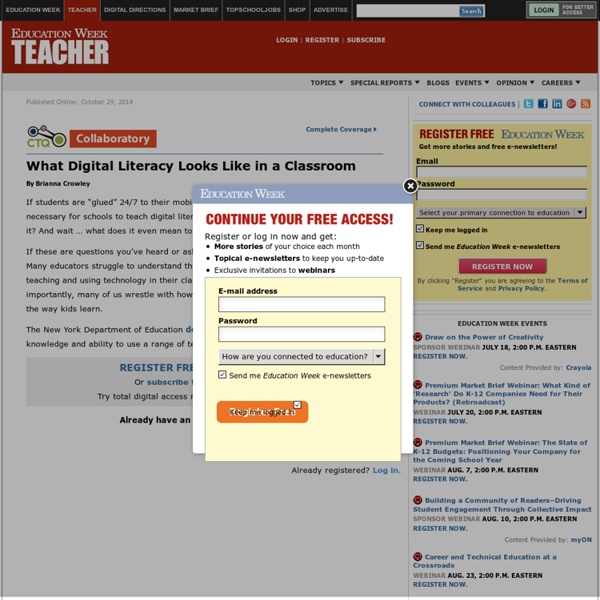 What Digital Literacy Looks Like in a Classroom