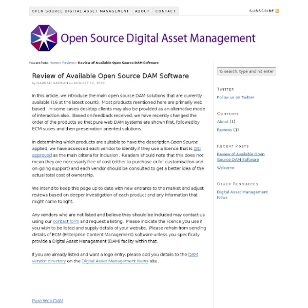 Open Source Digital Asset Management (DAM) Software Reviews