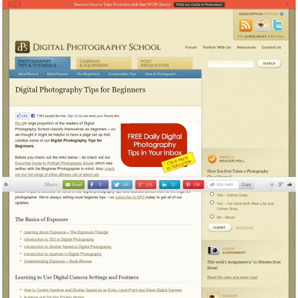 Digital Photography Tips and Tutorials