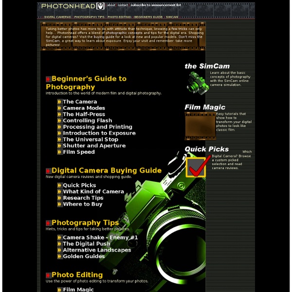 Digital Camera Tips and Reviews: Photonhead, The Essence of Modern Film and Digital Photography
