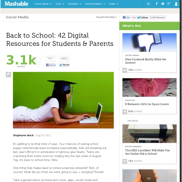 Back to School: 42 Digital Resources for Students & Parents