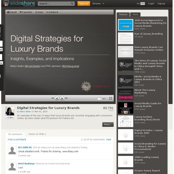 Digital Strategies for Luxury Brands