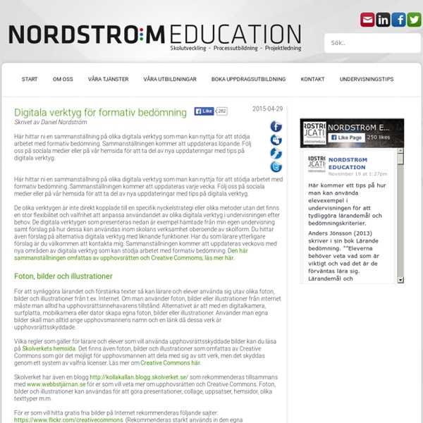 Digitala verktyg för formativ bedömning @ Nordström Education