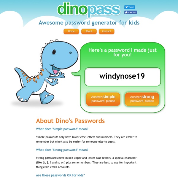 DinoPass - Simple password generator for kids