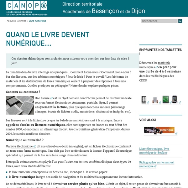 CRDP de Franche-Comté : Livre numérique