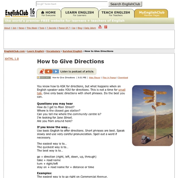 How to Give Directions