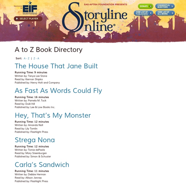 A to Z Book Directory - Storyline Online