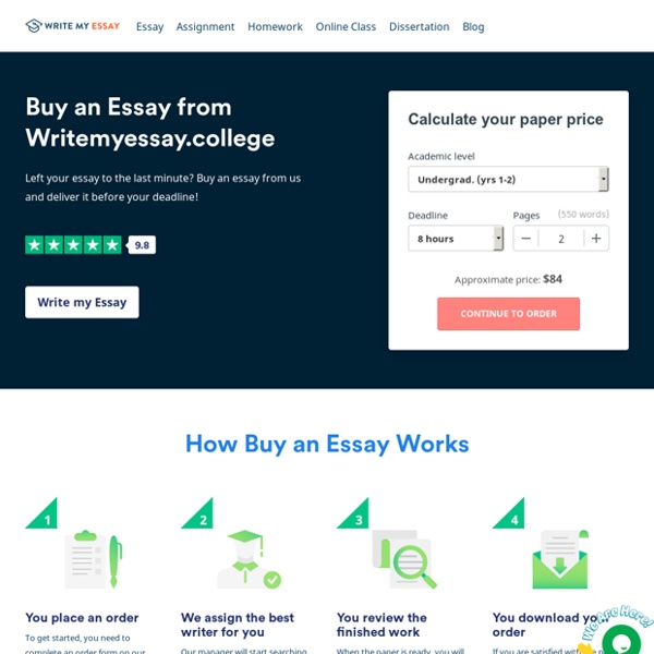 Write My Essay - Buy an Essay from the best writers in your discipline. We help you meet the deadline and get a good grade. We will help you with your essay, assignment, online classes, homework, and dissertations.