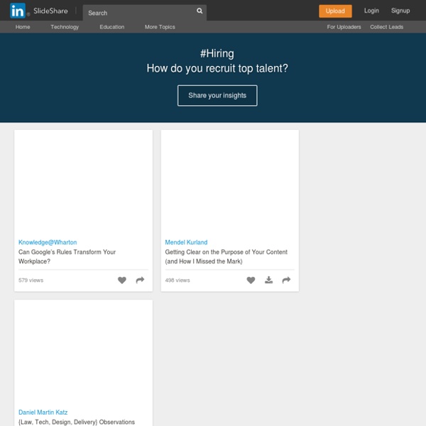 Upload, Share, and Discover Content on SlideShare