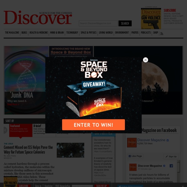 Discover, Science and Technology News and Articles