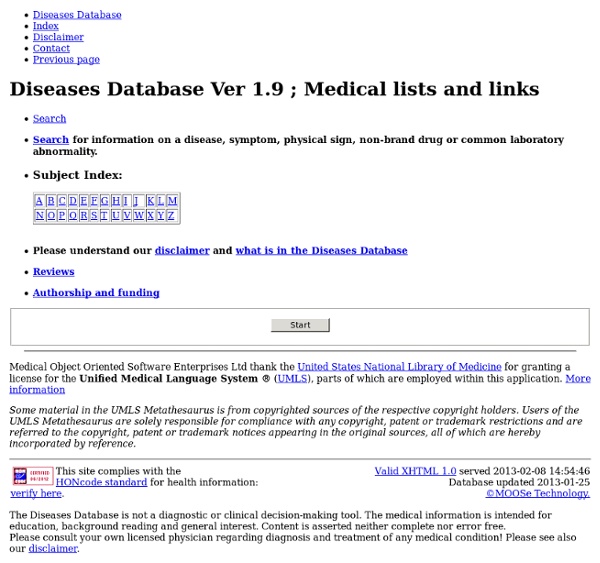 Diseases Database