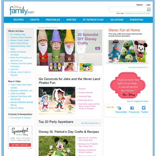 Recipes, Crafts, Parties and Family Time Ideas