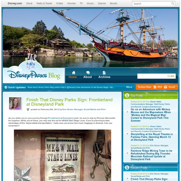 Disney Parks Blog - The official blog for Disneyland Resort, Walt Disney World and Disney Cruise Line