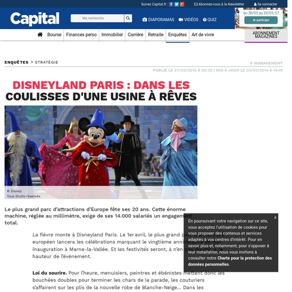 Disneyland Paris : dans
les coulisses d'une usine
à rêves