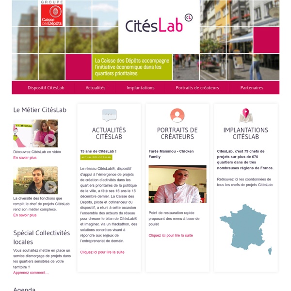 CitésLab, le réseau des services d'amorçage de projets
