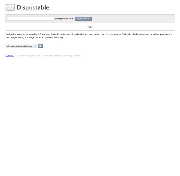 Dispostable - Disposable email!