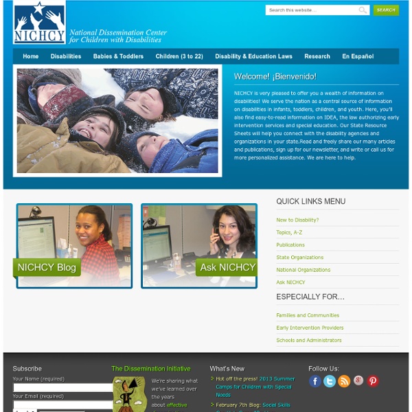 National Dissemination Center for Children with Disabilities —