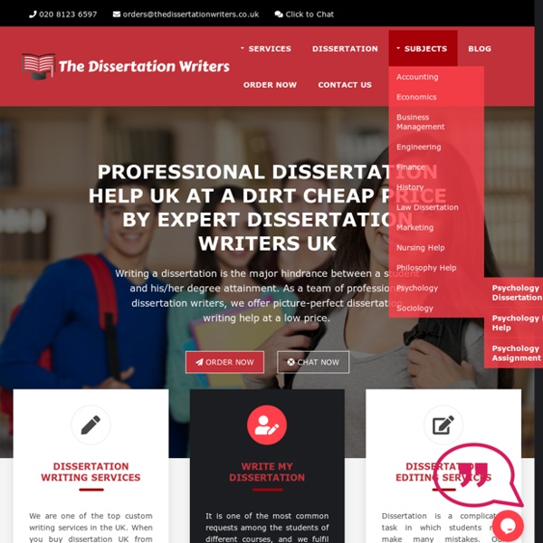 Dissertation Help UK, Online Professional Dissertation Writers UK