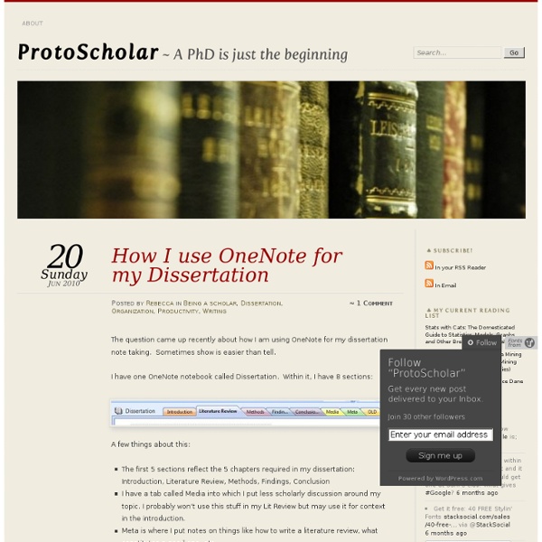 How I use OneNote for my Dissertation « ProtoScholar