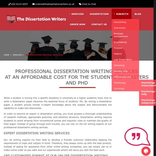 Dissertation Writing Services UK, Best Online Writing Company