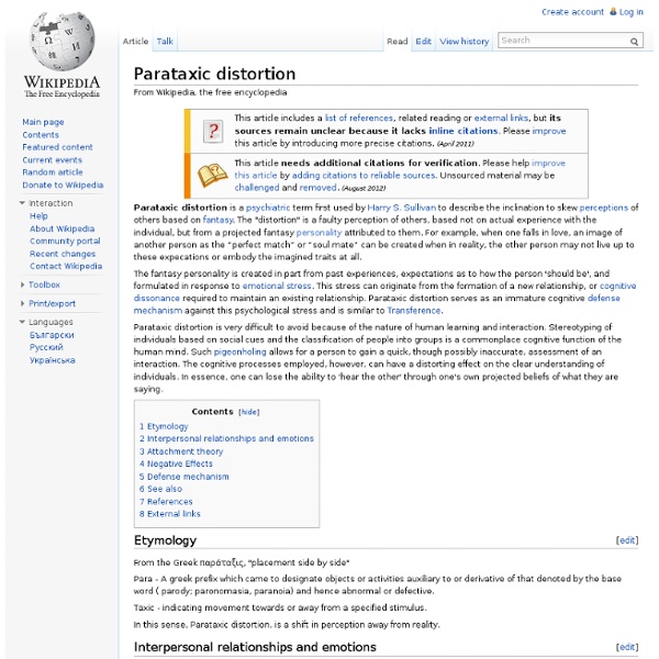 Parataxic distortion