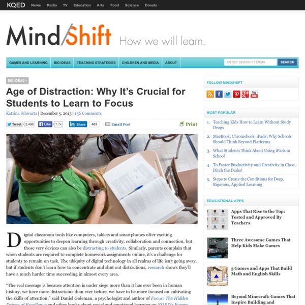 Age of Distraction: Why It’s Crucial for Students to Learn to Focus