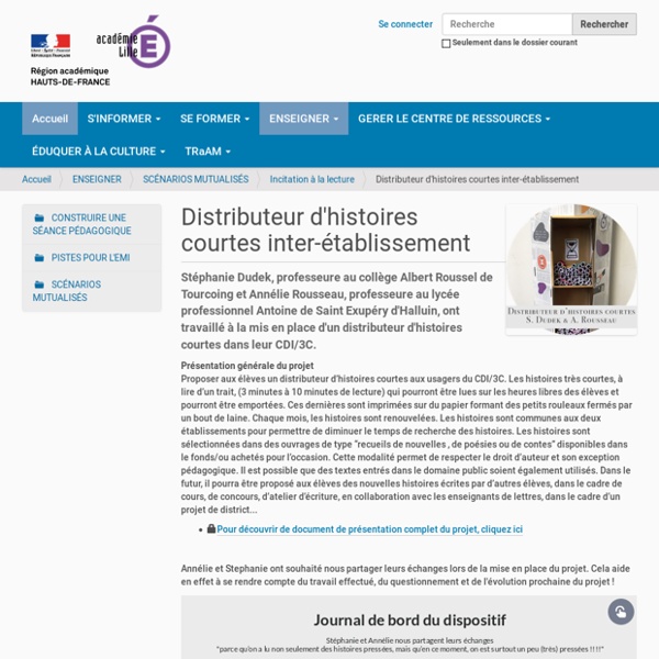 Distributeur d'histoires courtes inter-établissement — Site Prof-doc