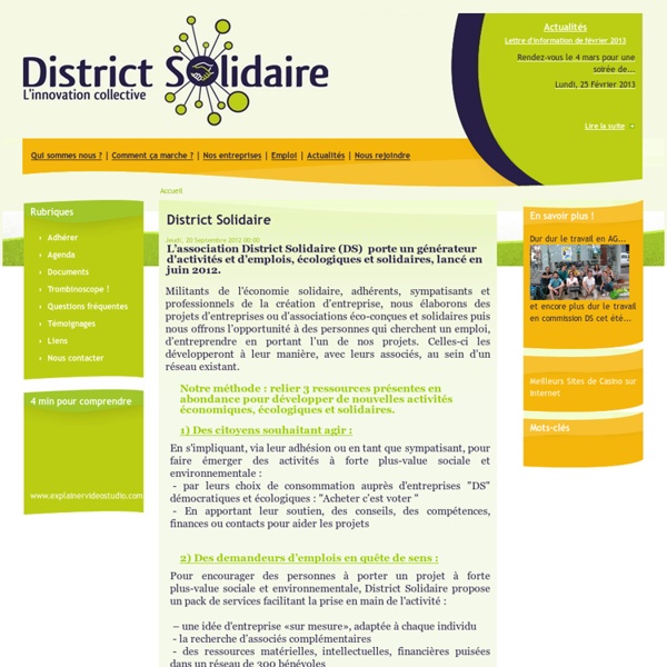 District Solidaire » Association du district Solidaire