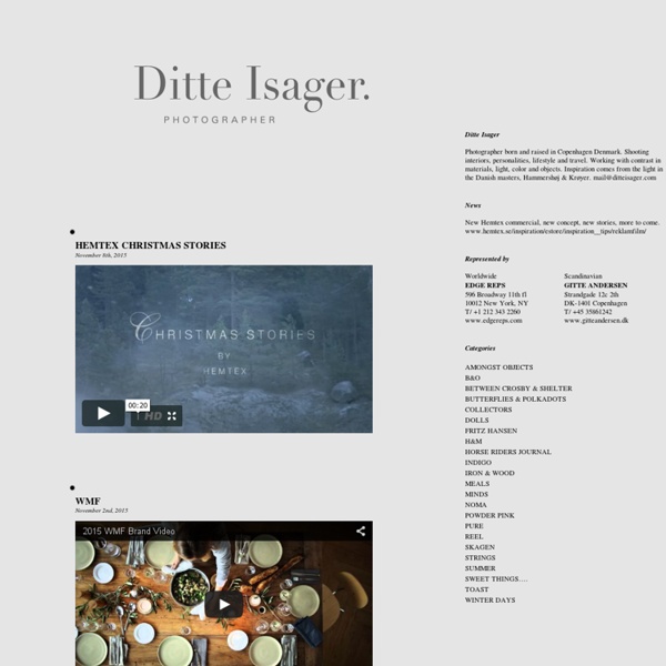 Ditte Isager – Photographer