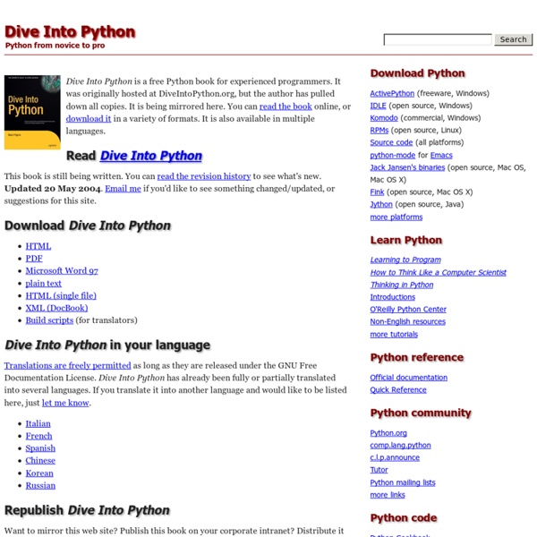 Dive Into Python