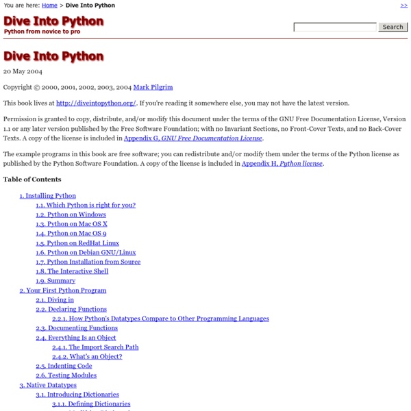 Dive Into Python