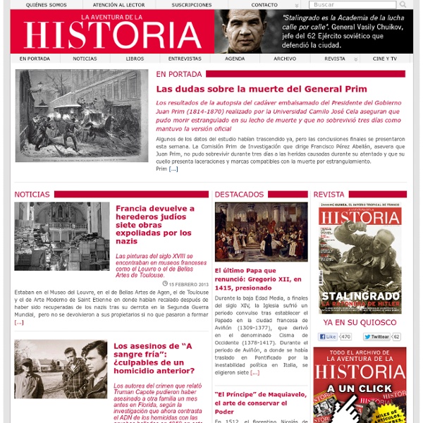 La Aventura de la Historia, revista de divulgación elaborada por expertos y catedráticos de prestigio