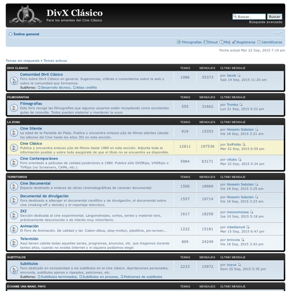 DivX Clásico - Página principal