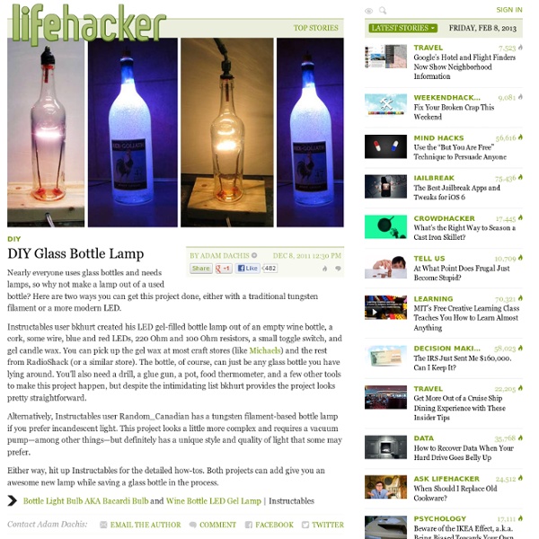DIY Glass Bottle Lamp