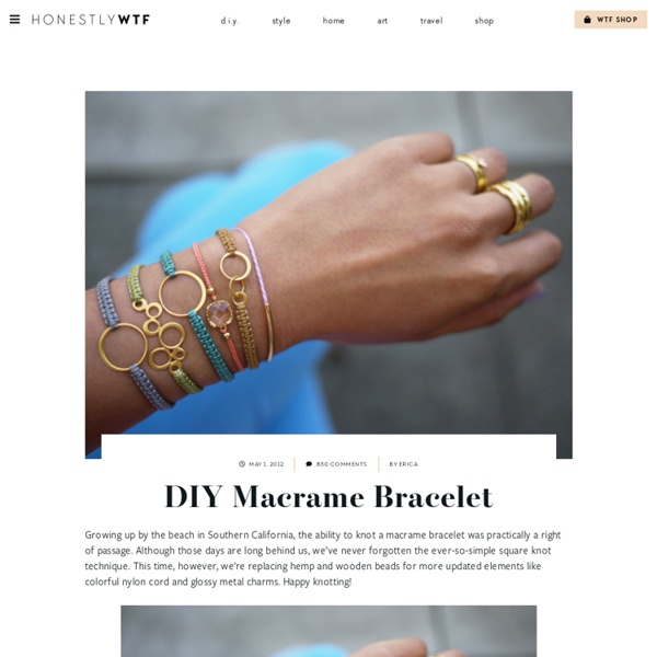 DIY Macrame Bracelet - Honestly WTF