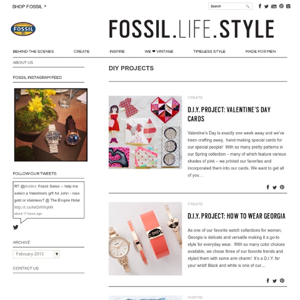 DIY Projects « Fossil Blog