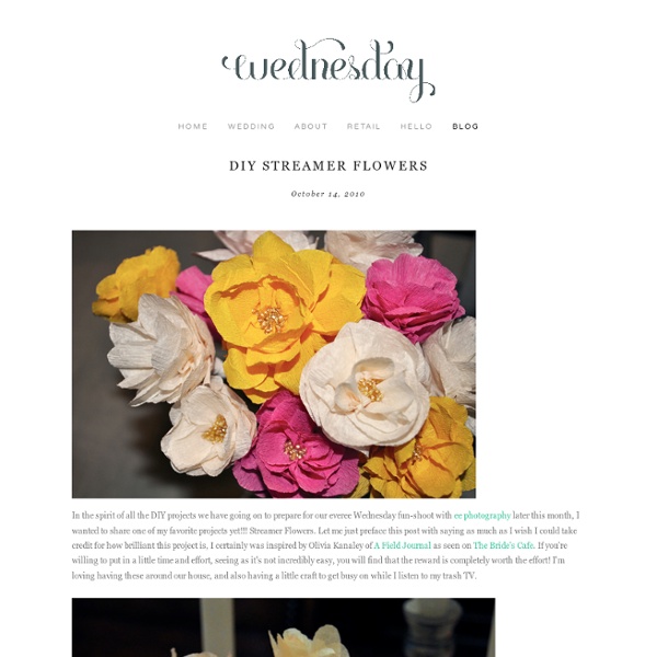 Wednesday - Blog - DIY Streamer Flowers