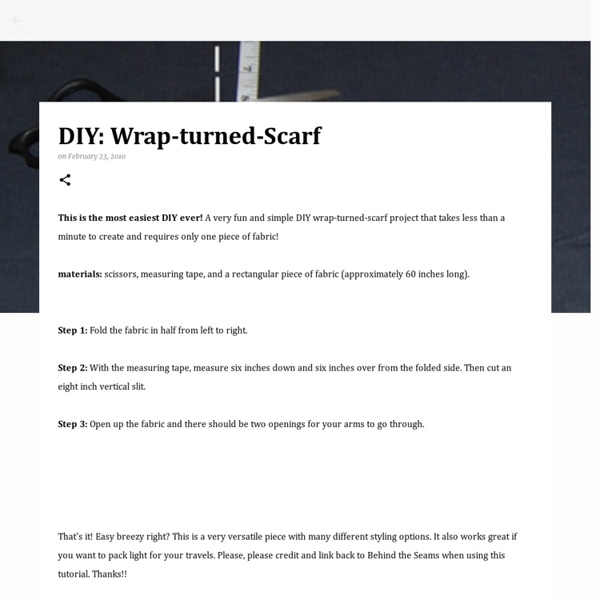 DIY: Wrap-turned-Scarf