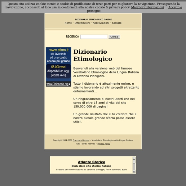 Dizionario Etimologico