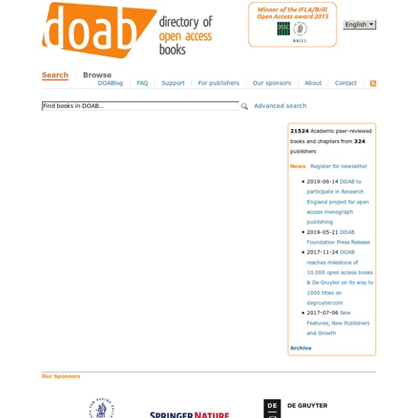 DOAB: Directory of Open Access Books