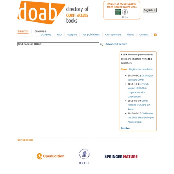 DOAB: Directory of Open Access Books