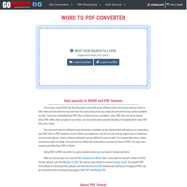 DOCX to PDF online - Online Document Converter.