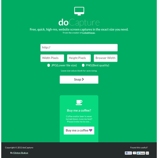DoCapture - Free, high-res, screen capturing with size options