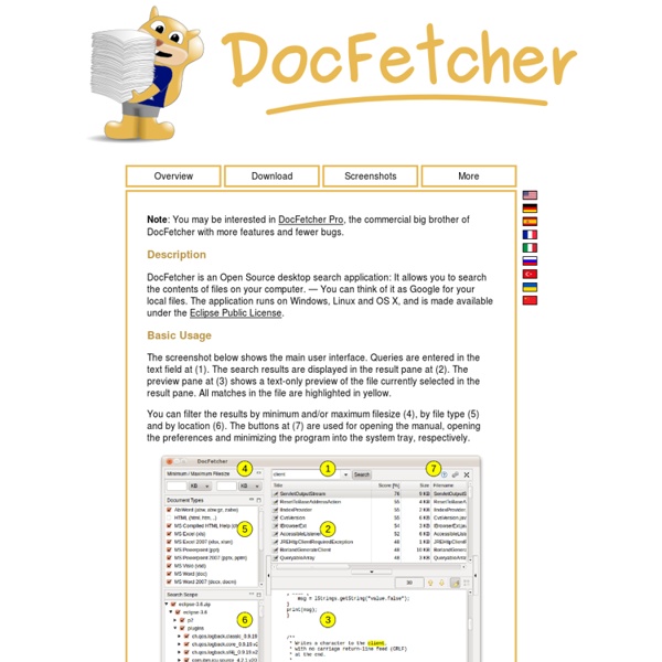DocFetcher - Fast Document Search