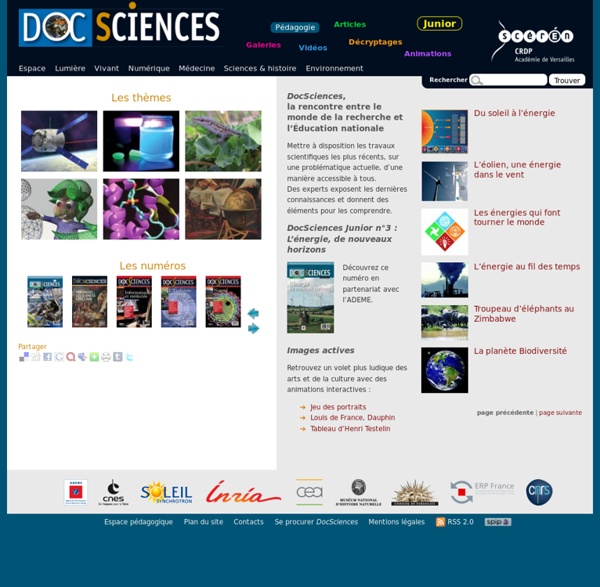 DocSciences - Rencontre entre le monde de la recherche et l’Éducation nationale