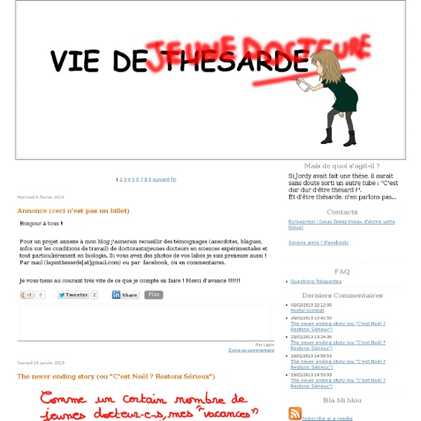 Vie de jeune docteure - Le (presque) quotidien de l'après thèse