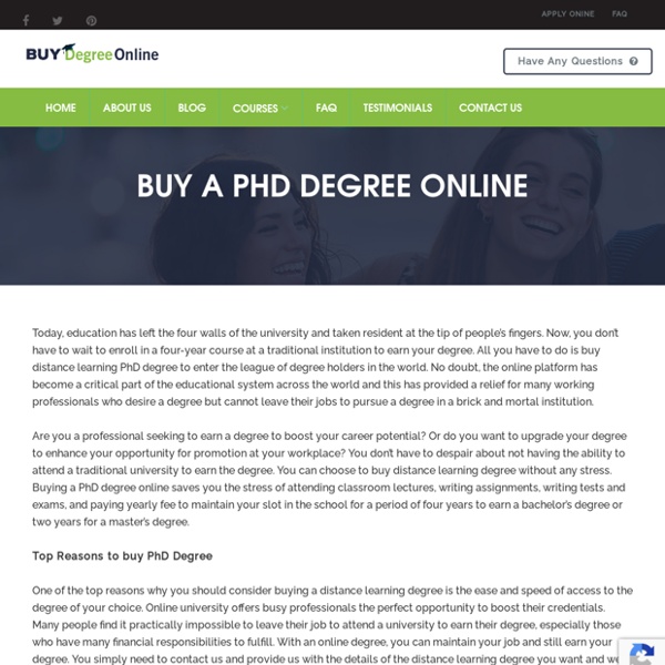 Where To Buy Phd Degree